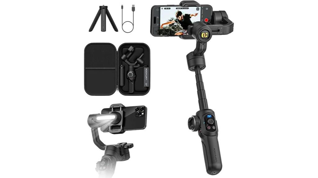 professional gimbal with lighting