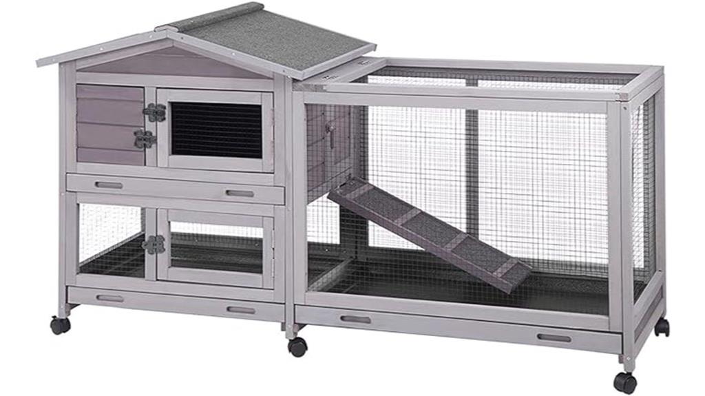 rabbit hutch on casters