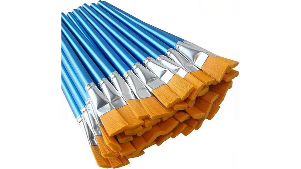 set of forty flat brushes