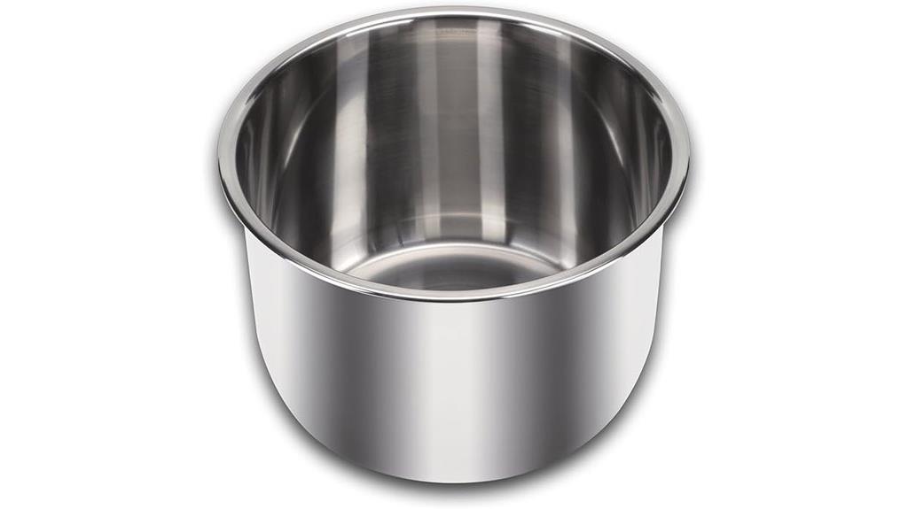 six quart stainless steel pot