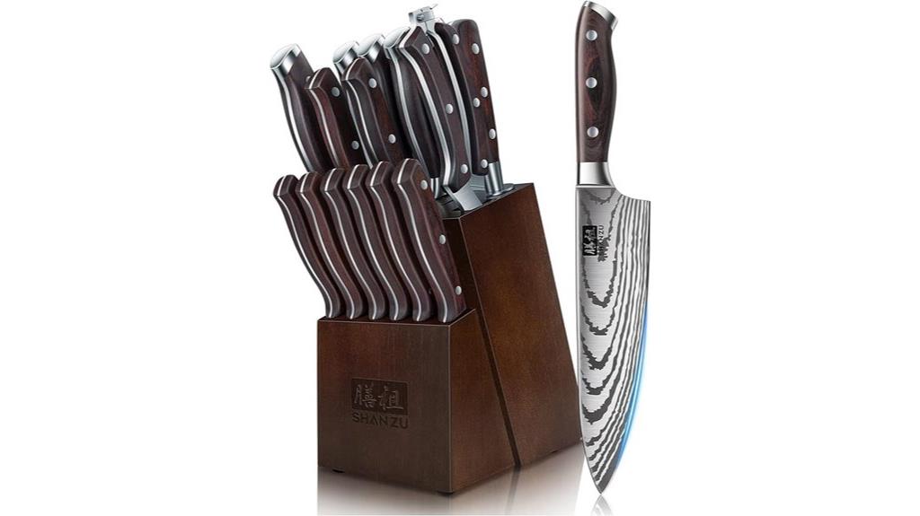 sixteen piece knife set