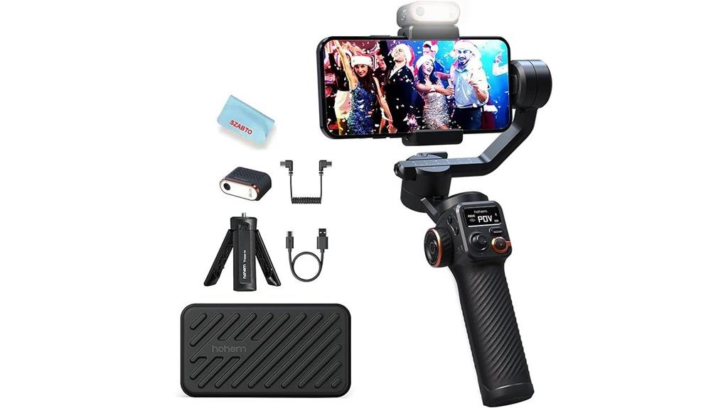 smartphone gimbal with lighting