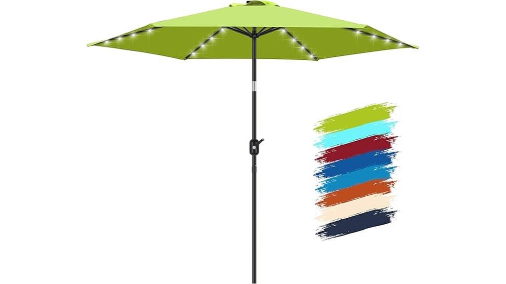 solar powered patio umbrella