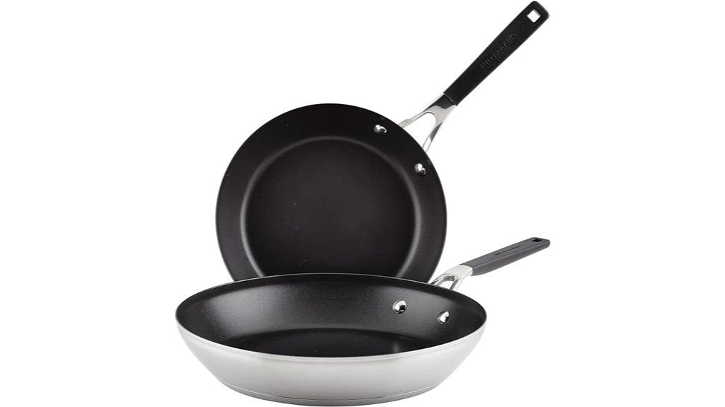 stainless steel nonstick set