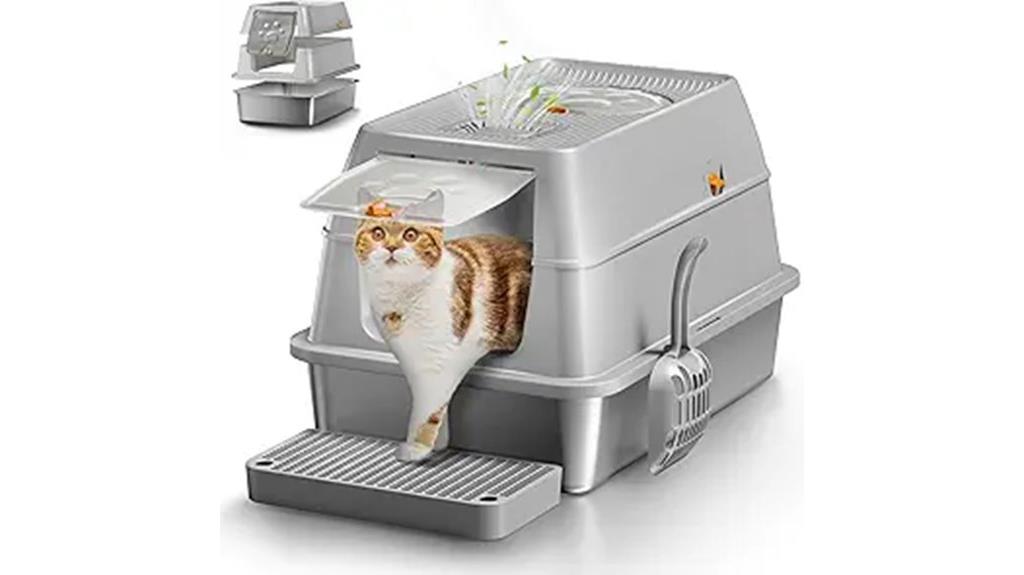 stainless xl enclosed litter