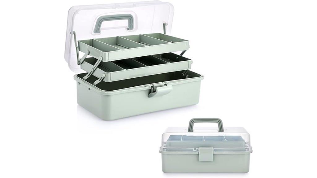 three layer plastic storage organizer