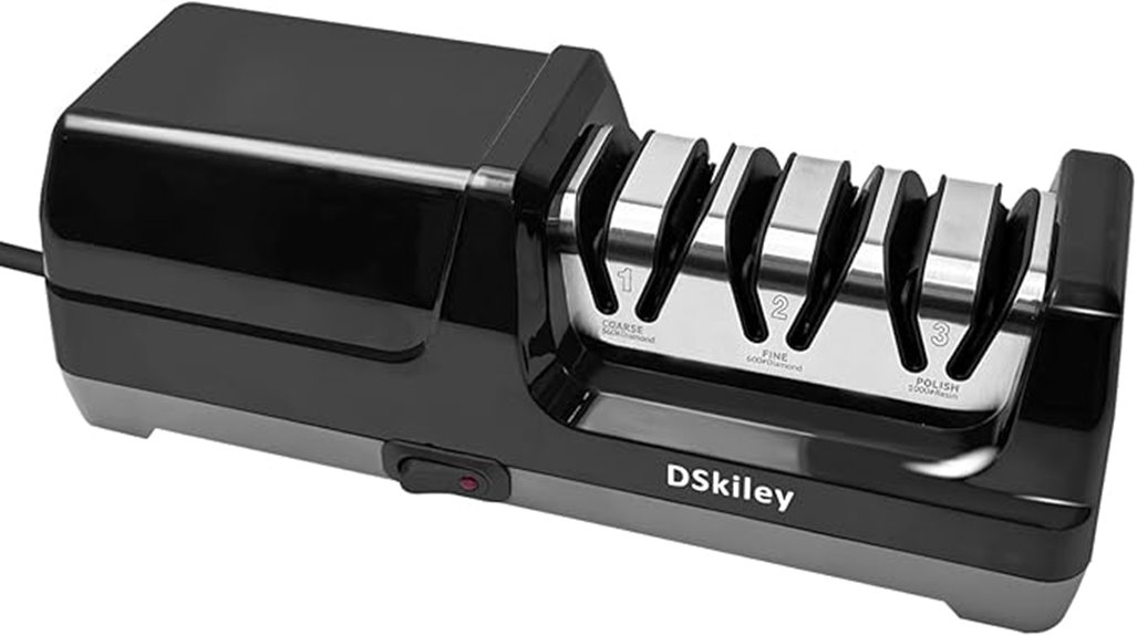 three stage electric sharpening