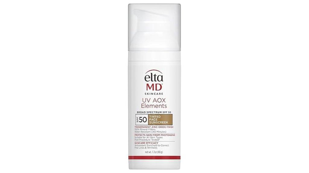 tinted mineral face sunscreen