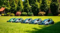 top battery lawn mowers