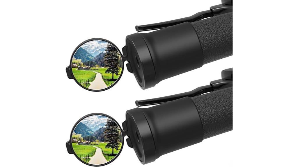 two rotatable bicycle mirrors