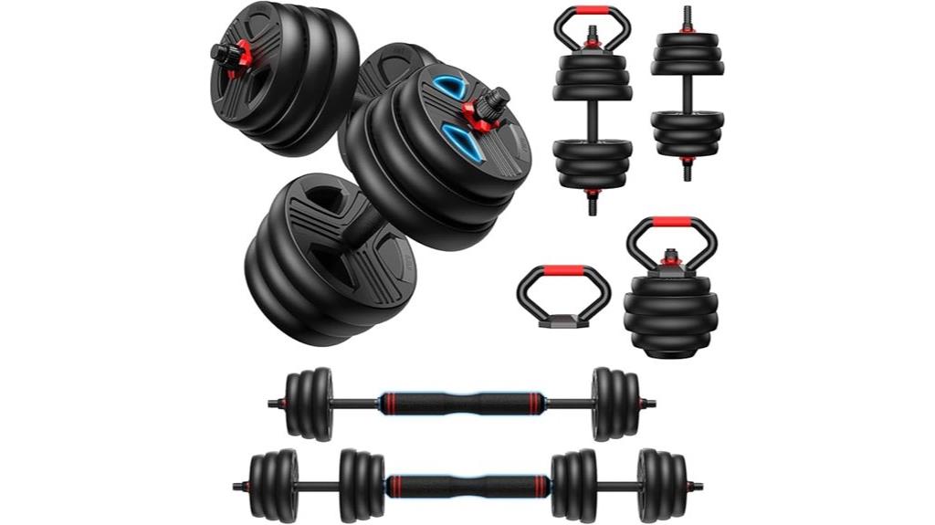 versatile adjustable dumbbell set