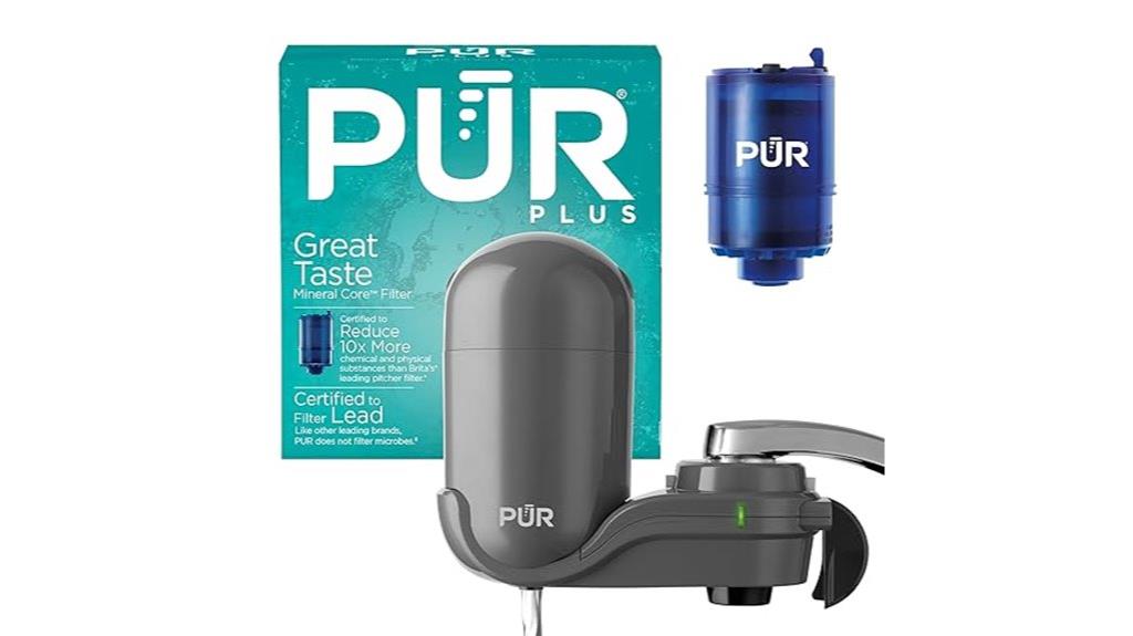vertical faucet water filter