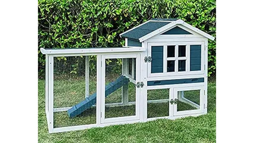 weatherproof two story rabbit hutch