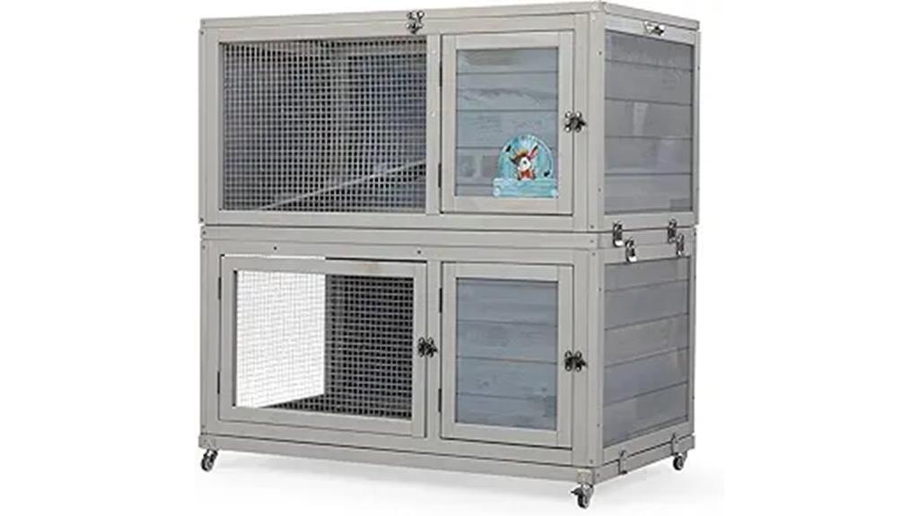 weatherproof wooden rabbit hutch