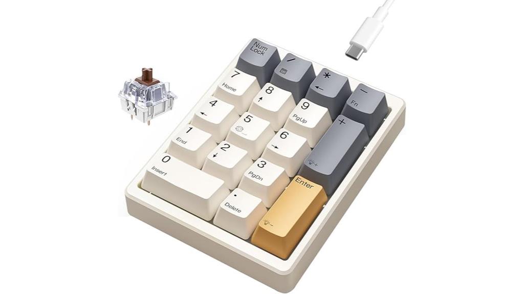 wired 17 key backlit numeric