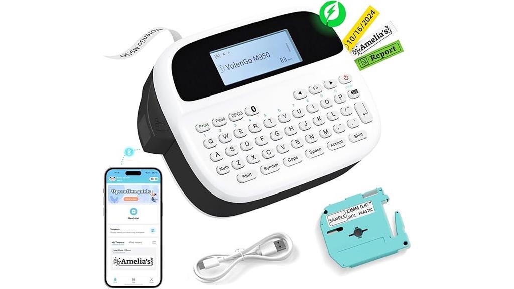 wireless rechargeable label maker