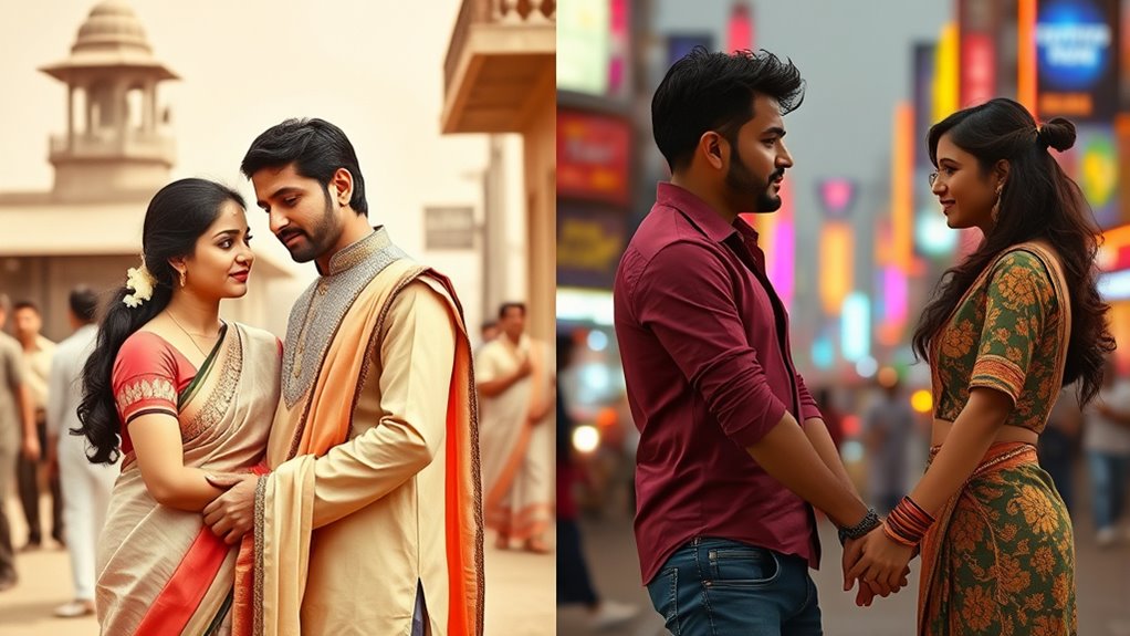 bollywood romance then and now