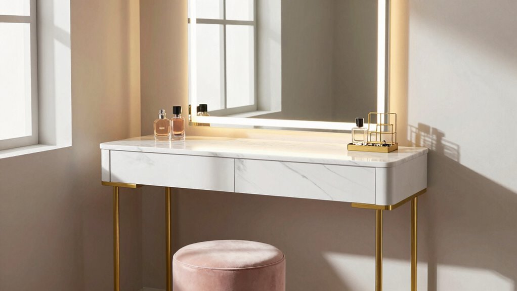 affordable illuminated vanity desks