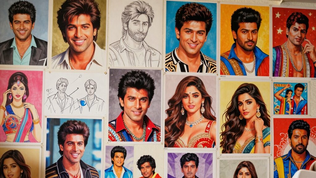 bollywood fan art techniques