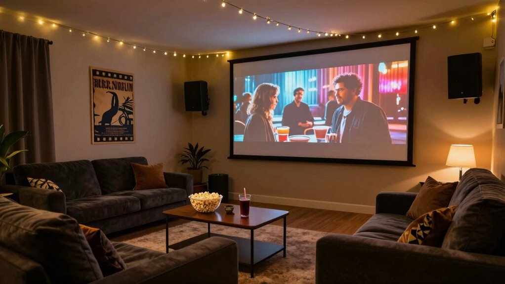 create cozy home theater ambiance