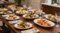 elegant home buffet setup