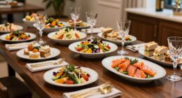 elegant home buffet setup