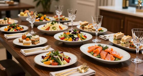elegant home buffet setup