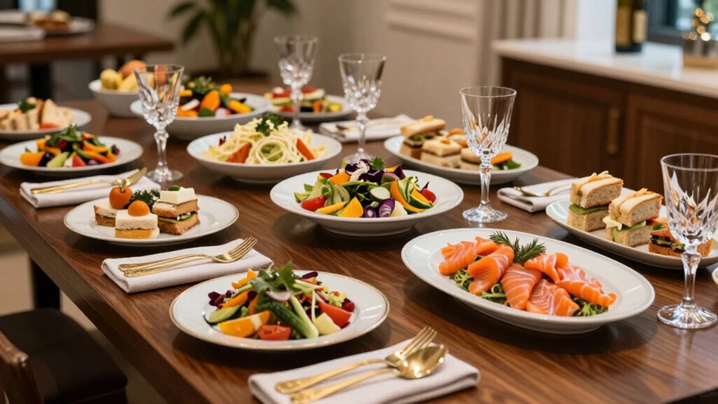 elegant home buffet setup