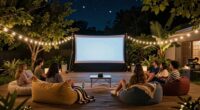 enhanced backyard movie experience