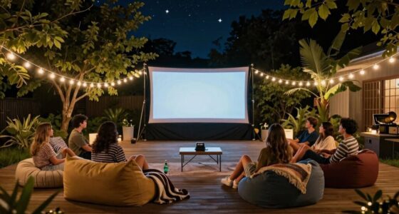 enhanced backyard movie experience
