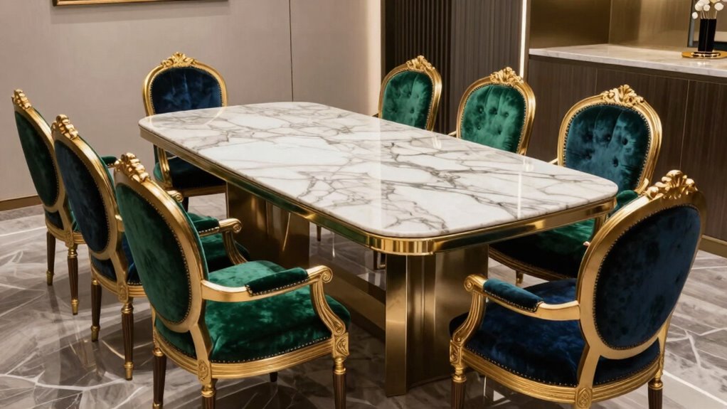 glamorous dining chair selection