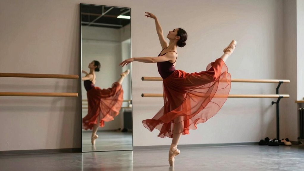 mirrors enhance dance training