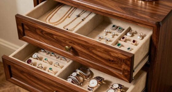 organize jewelry armoires properly