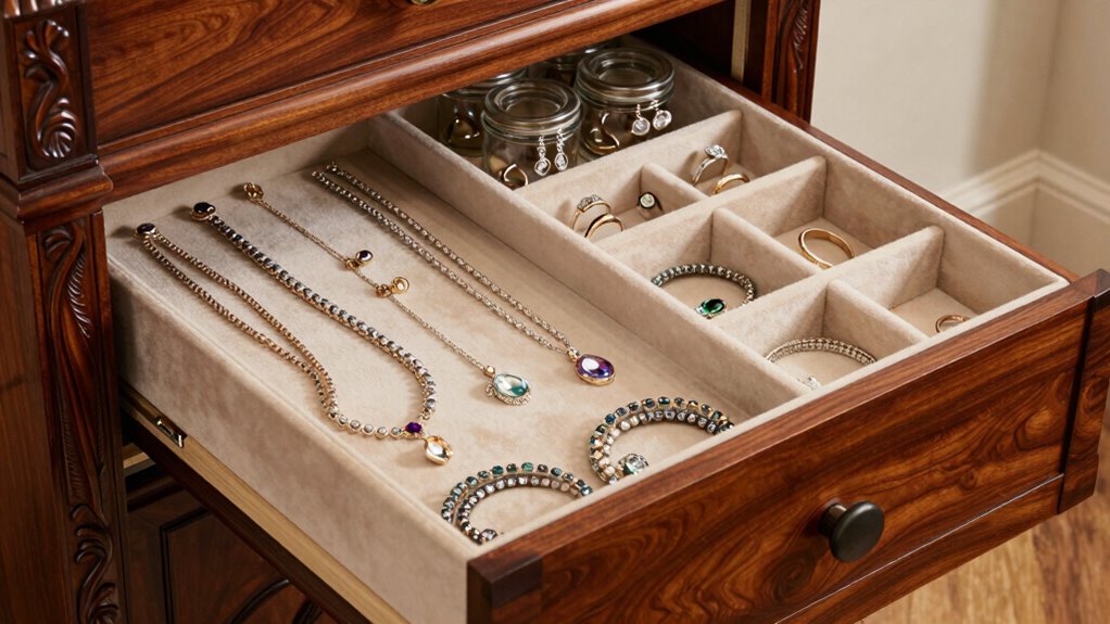 organized luxury jewelry storage
