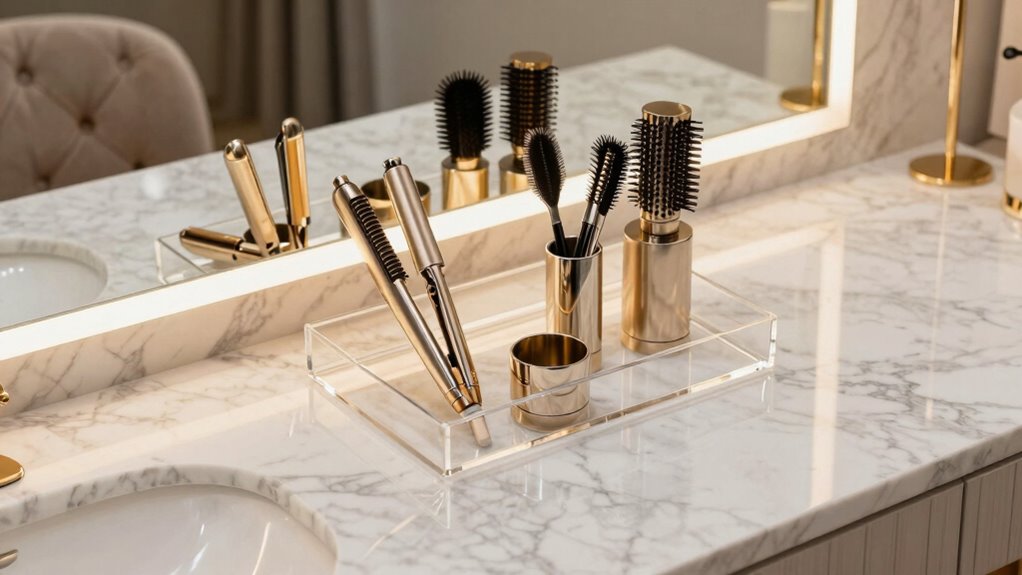 organized safe hair styling
