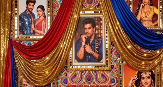 overly decorated bollywood walls