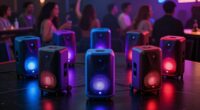 party speakers with lights