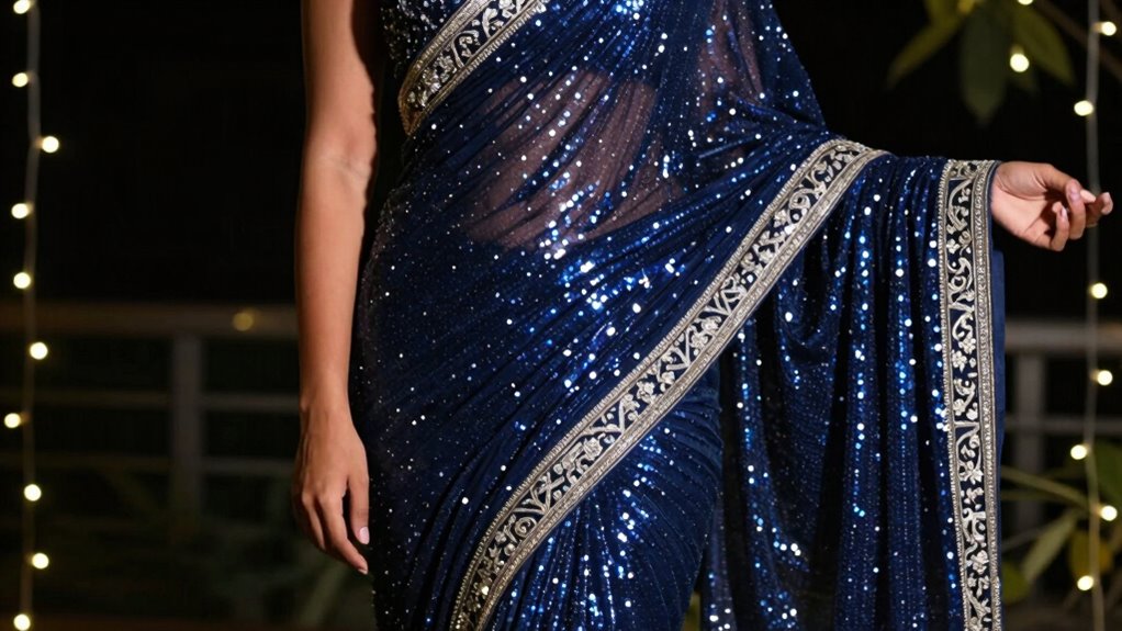 sequin sarees for events