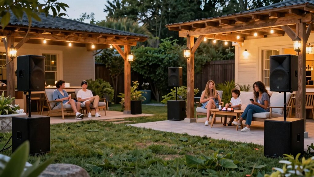 strategic outdoor speaker placement