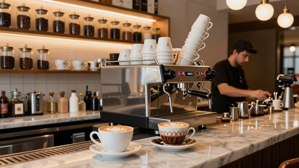 stylish organized coffee routine