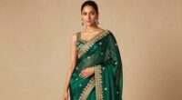 stylish party saree draping