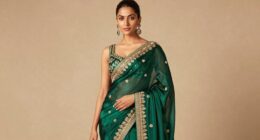 stylish party saree draping