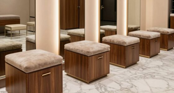 top dressing room storage benches