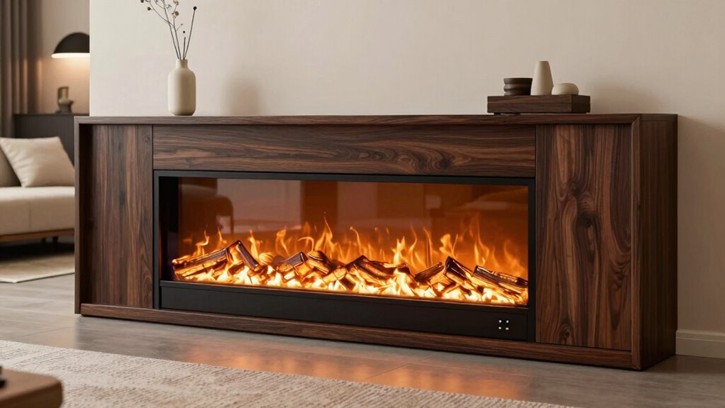 top electric fireplace storage