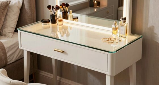 top glass vanity tables