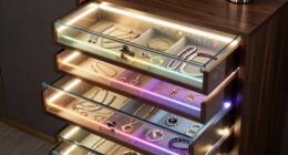 top led jewelry cabinets