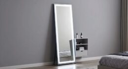 top led mirror storage