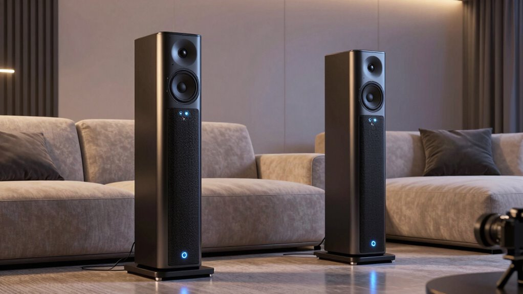 top powered tower speakers