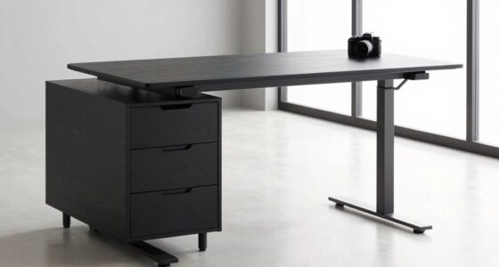 top standing desk drawers