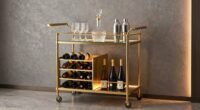 top wine storage bar carts